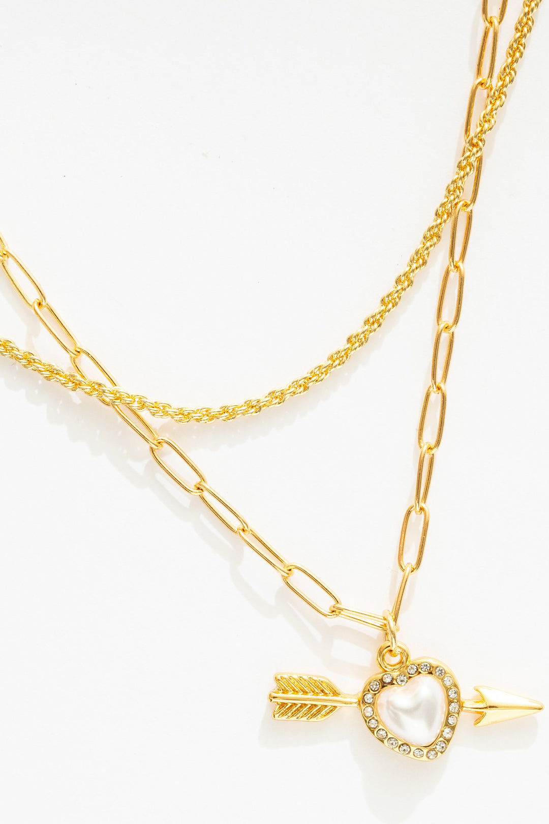 Cupid Heart Necklace - White | For Love and Lemons