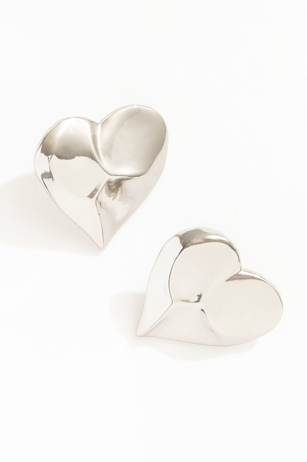 Cross Your Heart Stud Earrings - Silver | For Love and Lemons