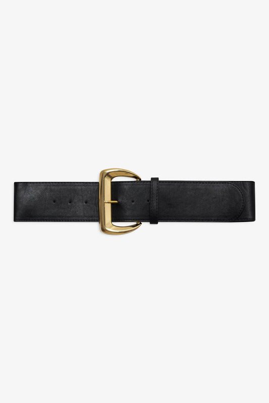 Wide Buckle Hip Belt - Black | For Love and Lemons