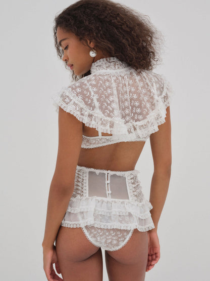 Layer Cake Chiffon Collar - White | For Love and Lemons