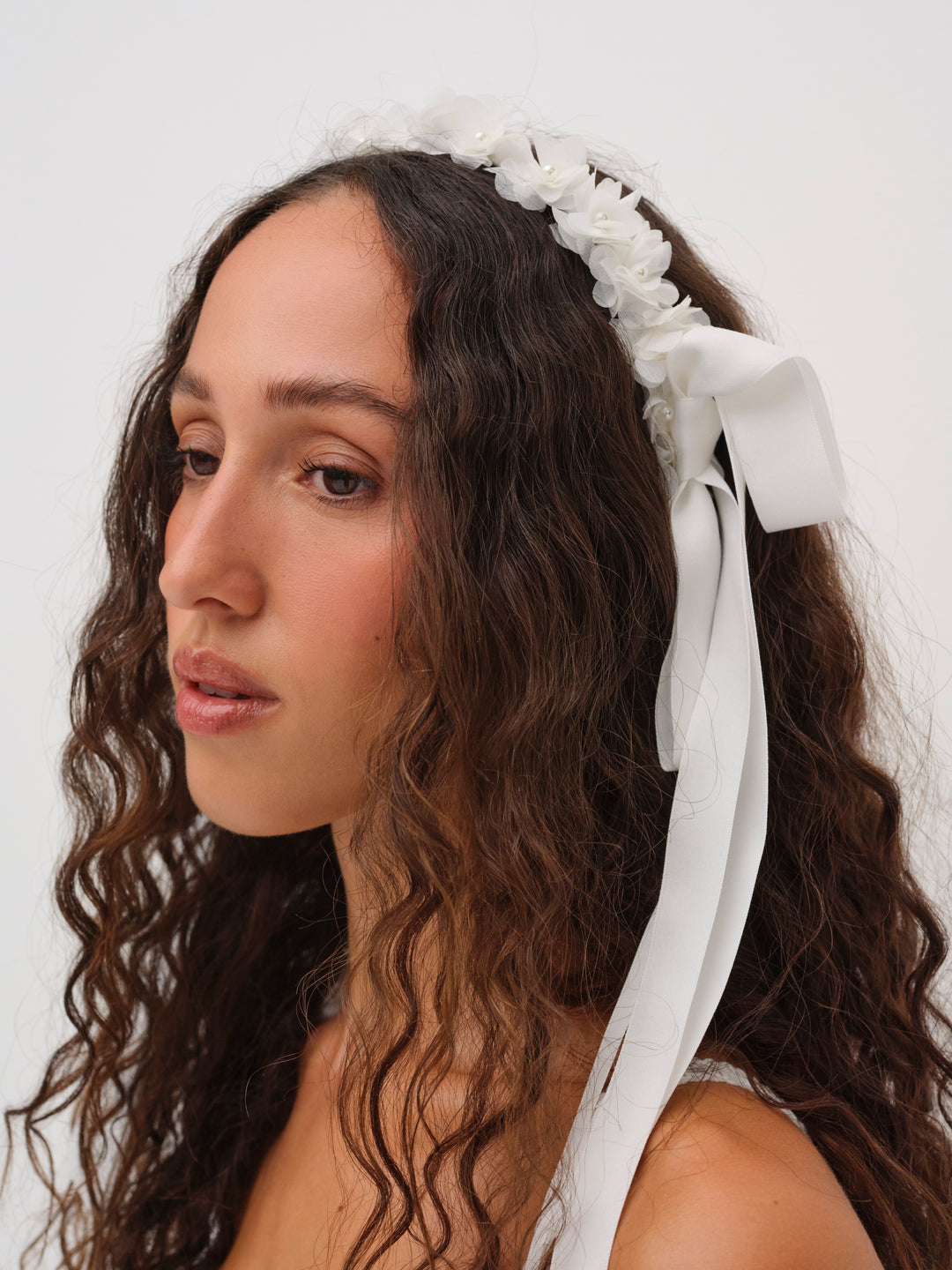 Addison Flower Crown - White | For Love and Lemons
