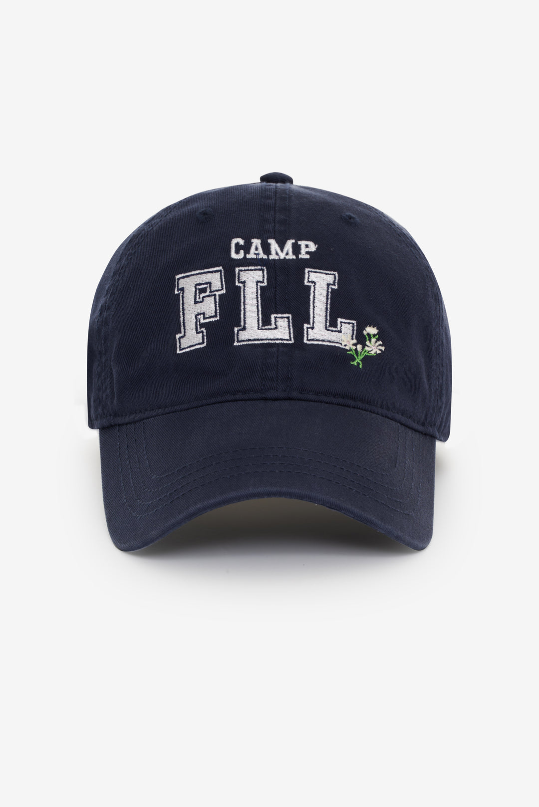 Camp Embroidered Baseball Cap - Navy | For Love and Lemons