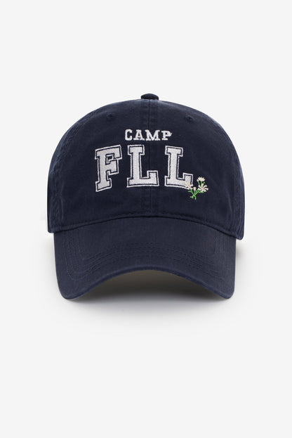 Camp Embroidered Baseball Cap - Navy | For Love and Lemons