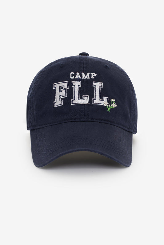 Camp Embroidered Baseball Cap - Navy | For Love and Lemons