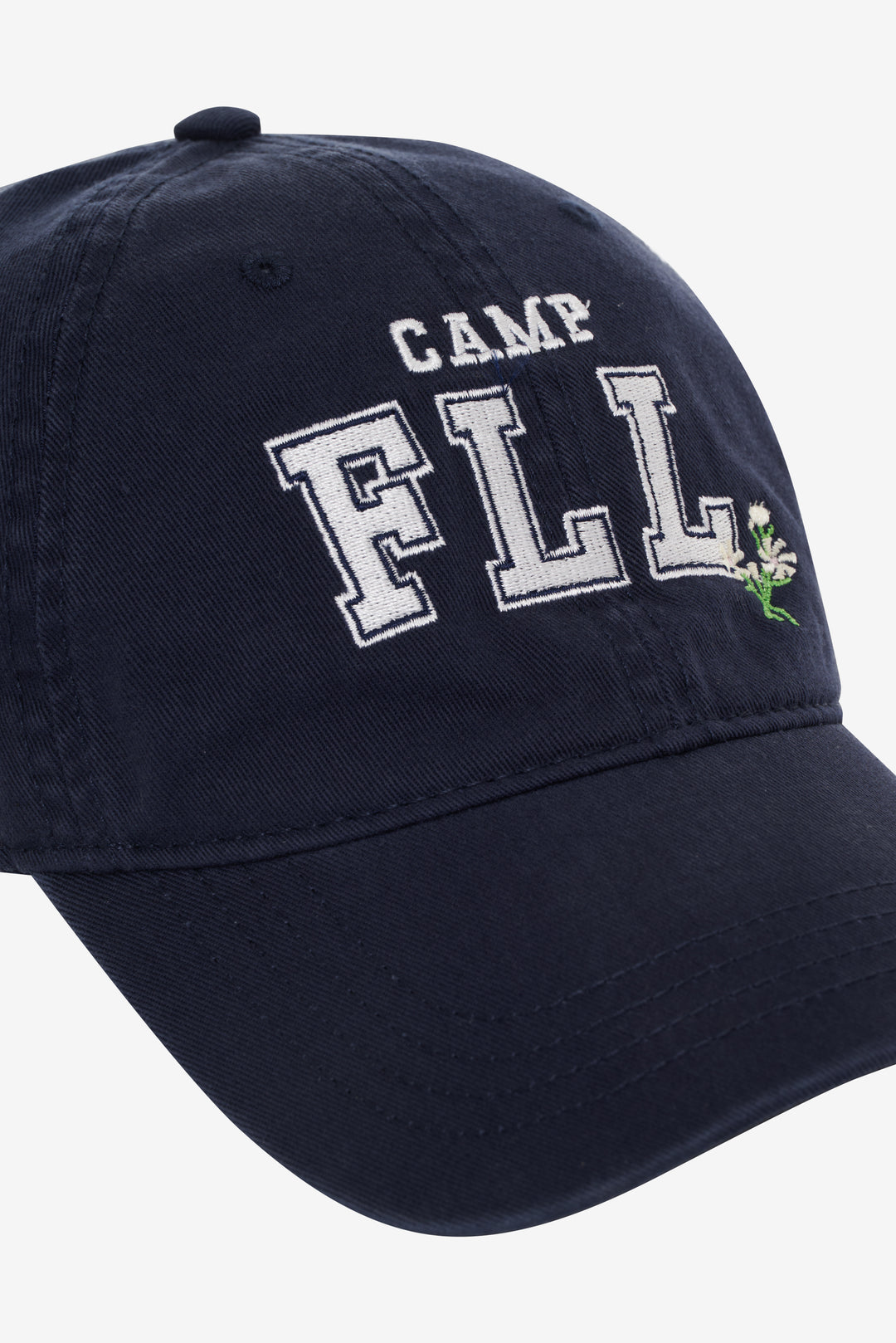 Camp Embroidered Baseball Cap - Navy | For Love and Lemons