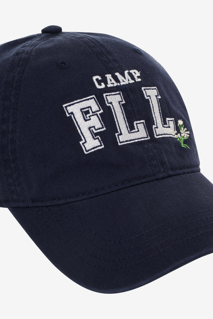 Camp Embroidered Baseball Cap - Navy | For Love and Lemons