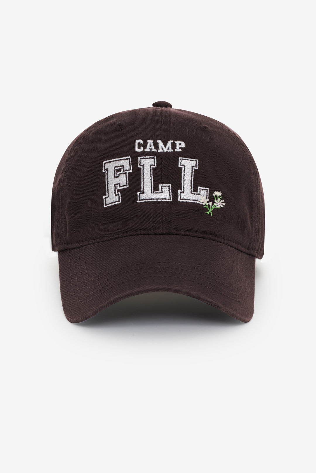 Camp Embroidered Baseball Cap - Brown | For Love and Lemons