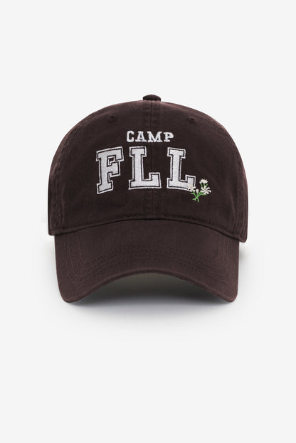 Camp Embroidered Baseball Cap - Brown | For Love and Lemons