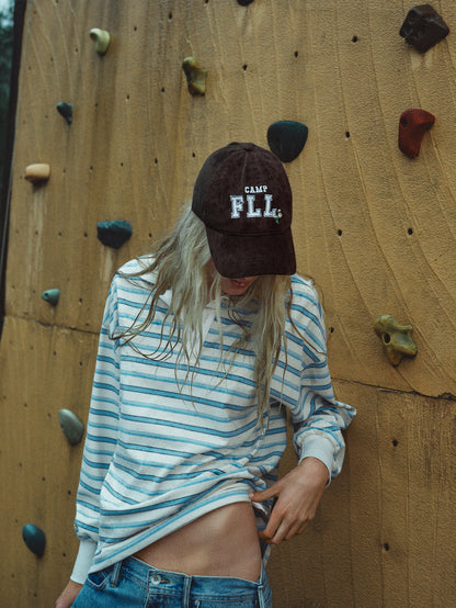 Camp Embroidered Baseball Cap - Brown | For Love and Lemons
