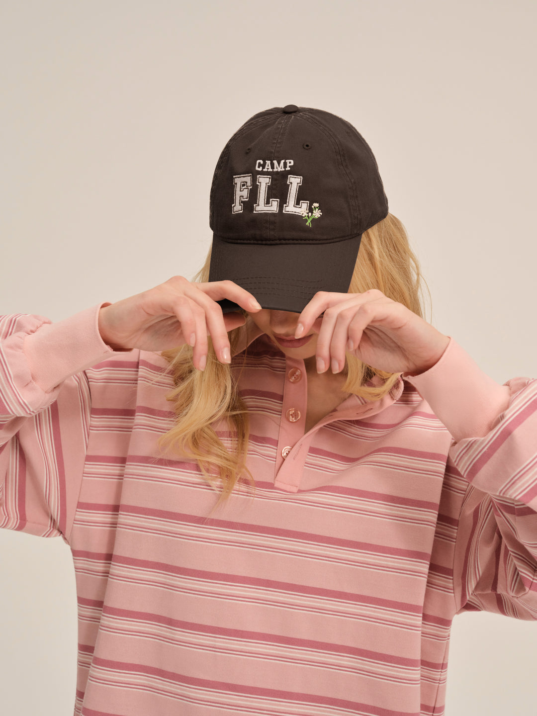 Camp Embroidered Baseball Cap - Brown | For Love and Lemons