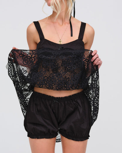 Sonnet Lace Babydoll Set - Black | For Love and Lemons