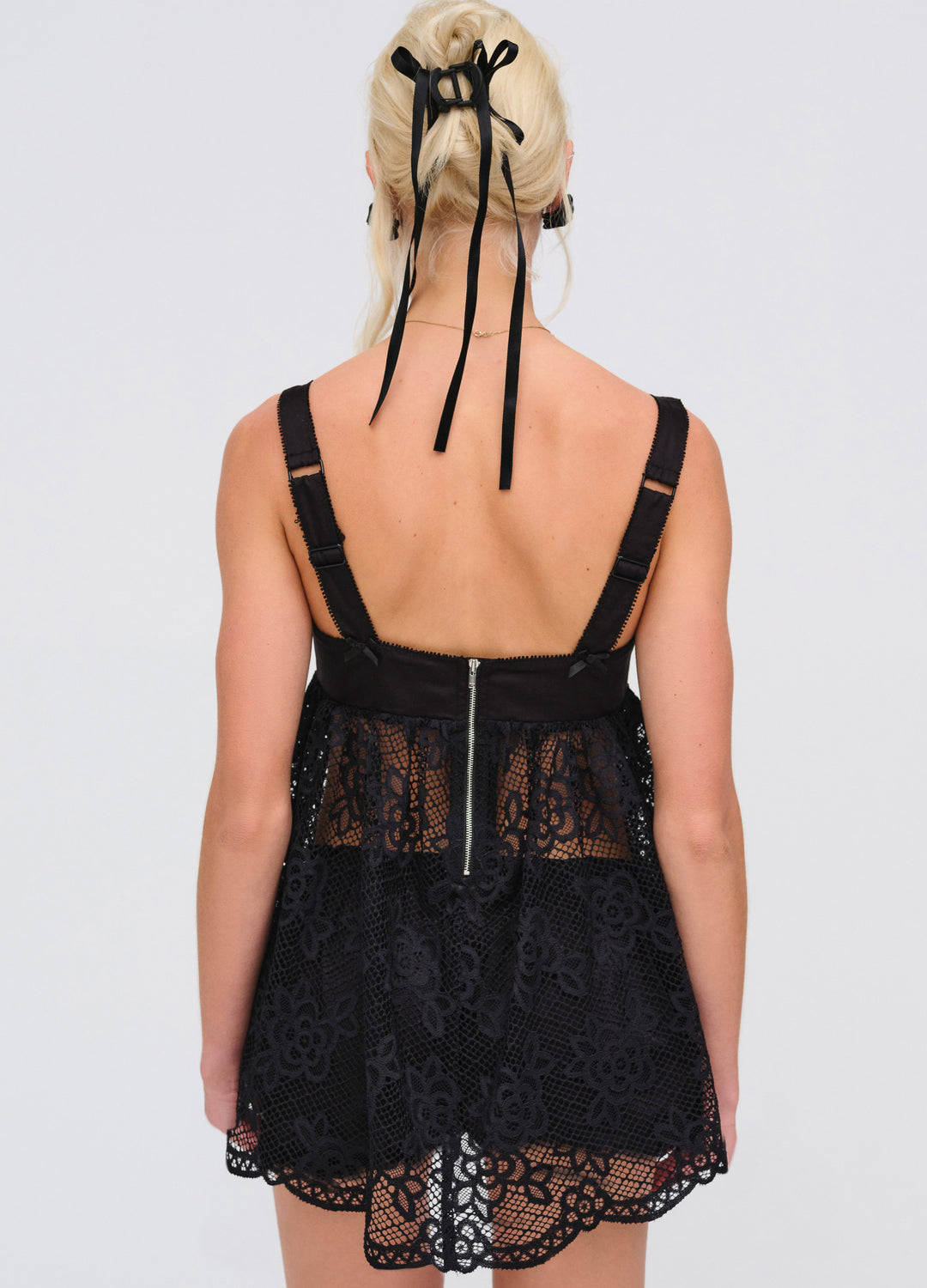 Sonnet Lace Babydoll Set - Black | For Love and Lemons