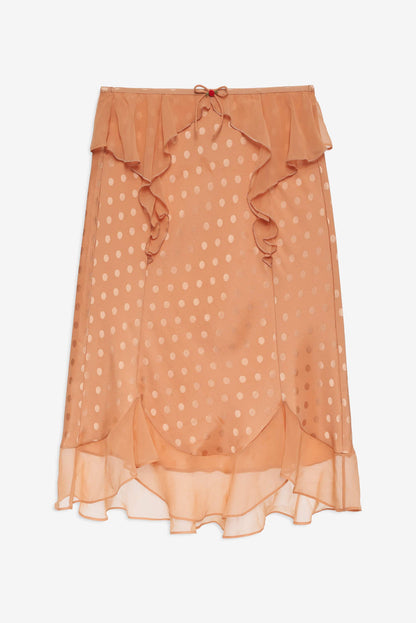 Glimmer Rosebud Midi Skirt - Rose Gold | For Love and Lemons