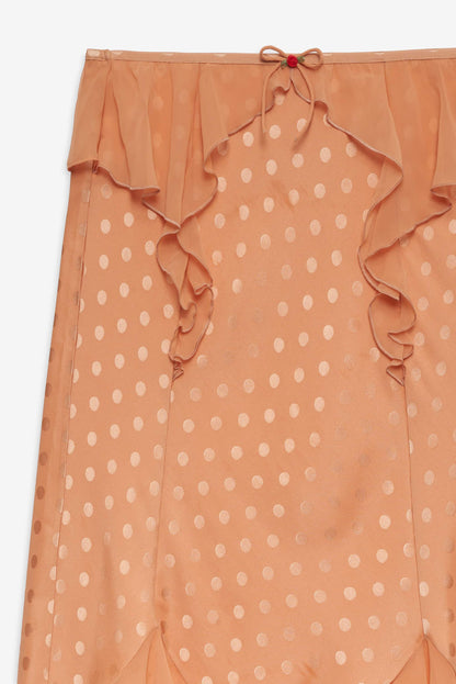 Glimmer Rosebud Midi Skirt - Rose Gold | For Love and Lemons