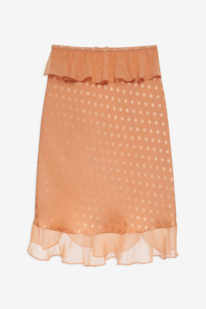 Glimmer Rosebud Midi Skirt - Rose Gold | For Love and Lemons