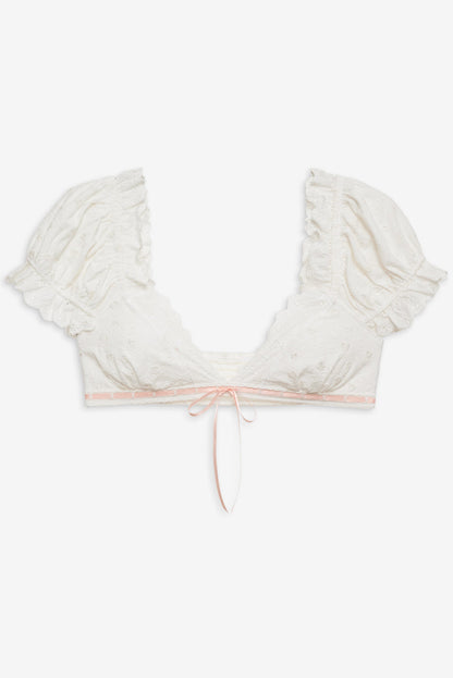Summer Swirl Eyelet Top - White | For Love and Lemons