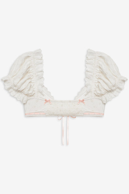 Summer Swirl Eyelet Top - White | For Love and Lemons