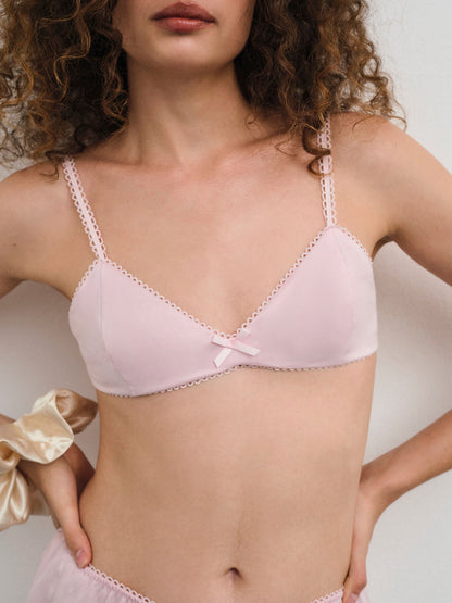 Clarabell Bra Top Pink - Pink | For Love and Lemons