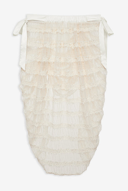 Romy Midi Slip Skirt - White | For Love and Lemons