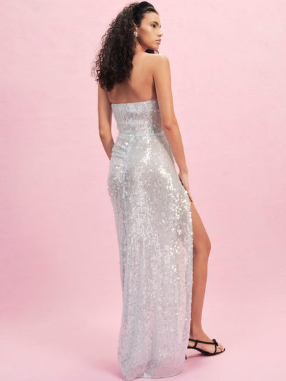 Elysian Sequin Gown - Baby Blue | For Love and Lemons