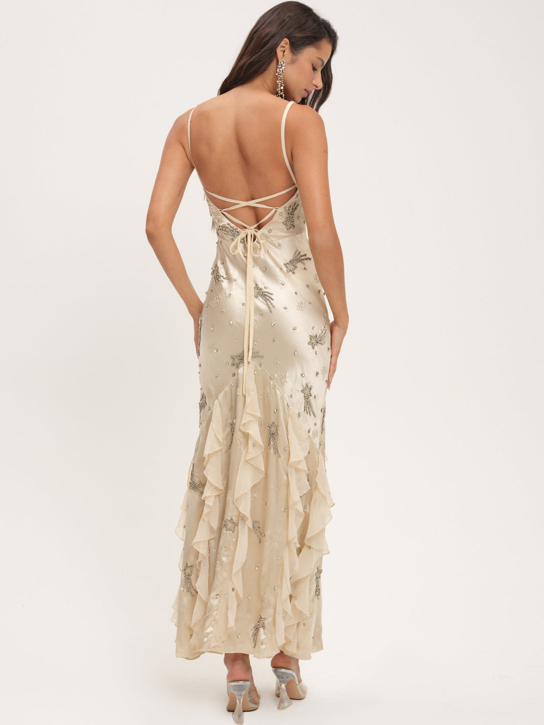 Elea Beaded Maxi Dress - Cream | For Love and Lemons