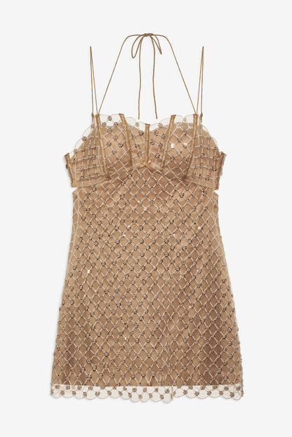 Dazzle Me Slip Dress - Gold | For Love and Lemons