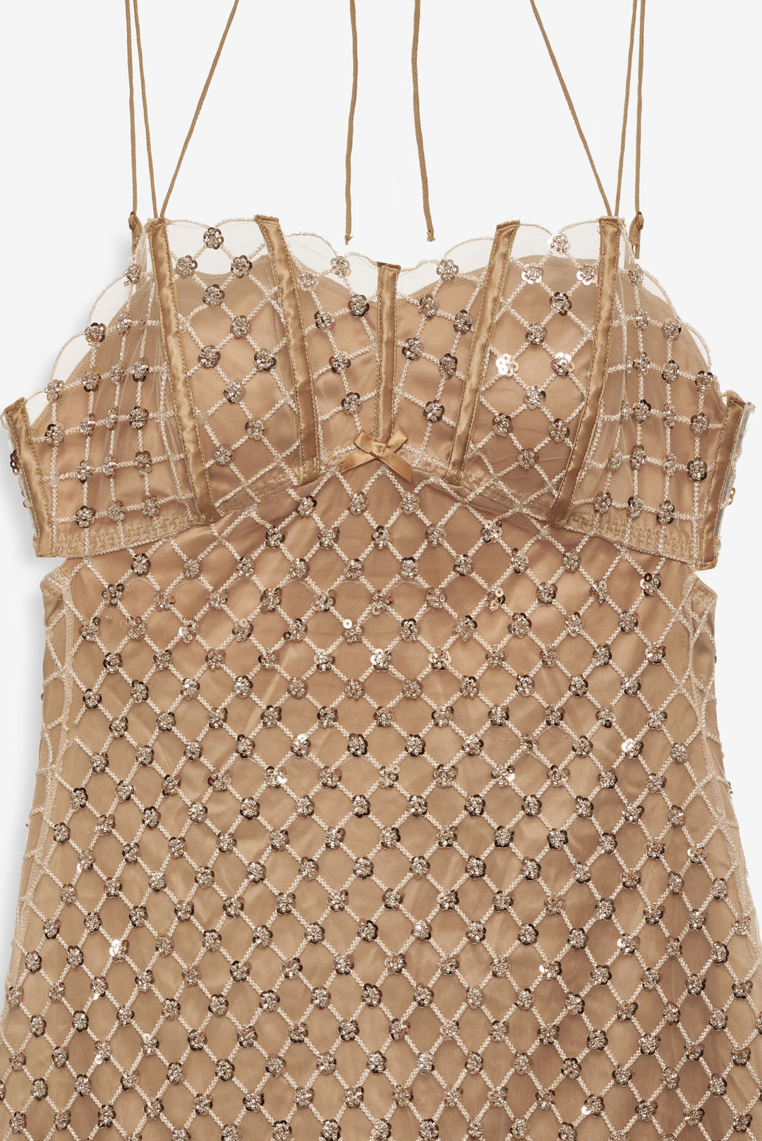 Dazzle Me Slip Dress - Gold | For Love and Lemons