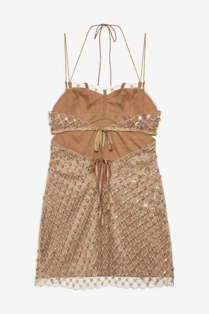 Dazzle Me Slip Dress - Gold | For Love and Lemons