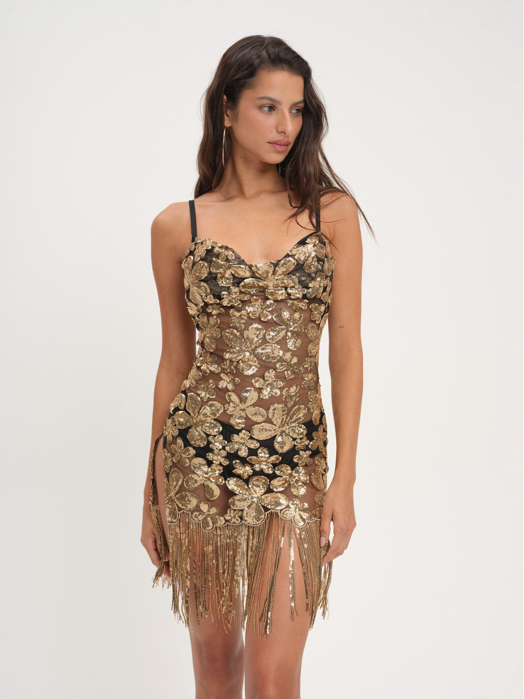 Colette Mini Dress - Gold | For Love and Lemons
