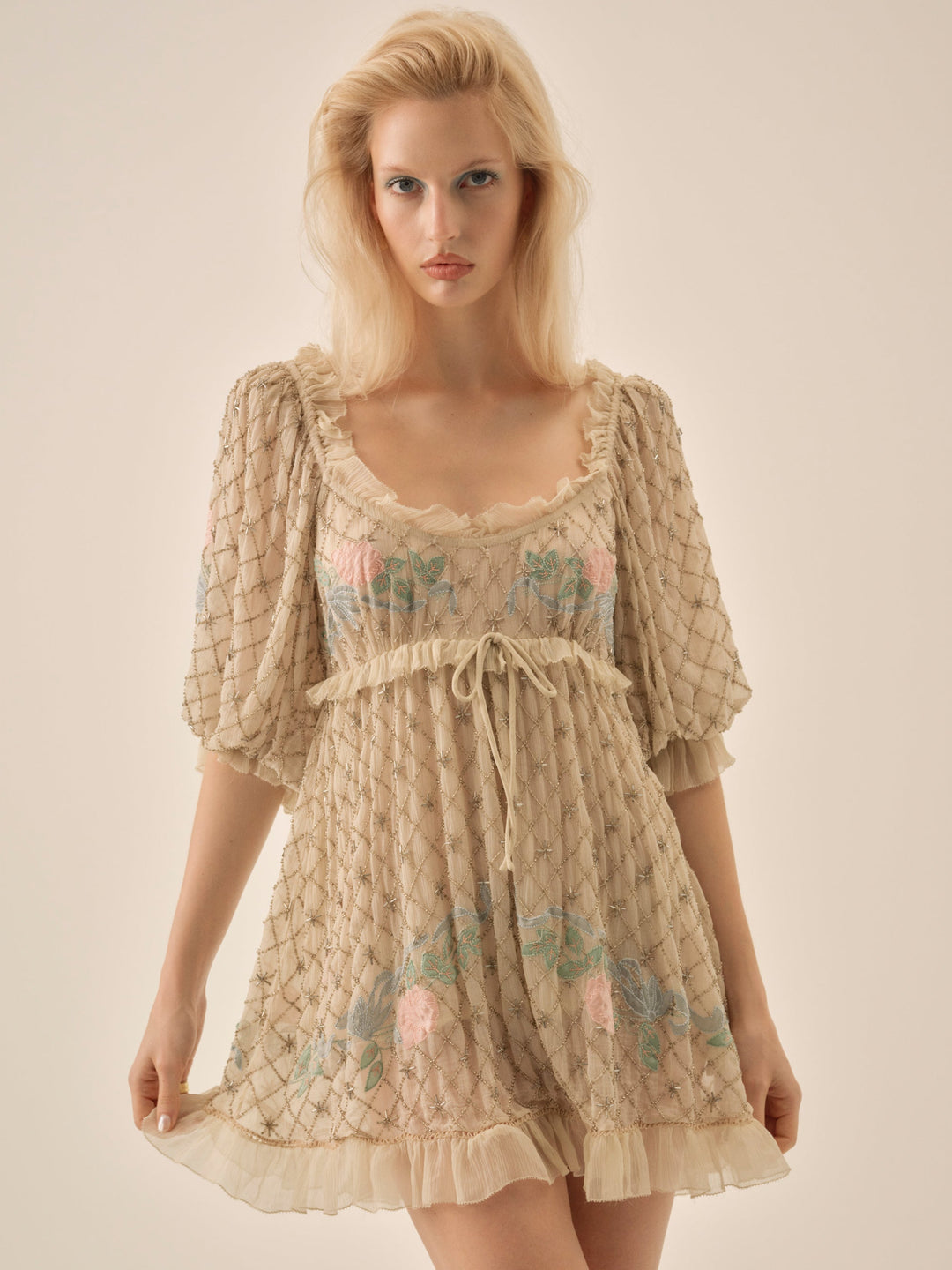 Spellbound Rose Mini Dress - Pale Pink | For Love and Lemons