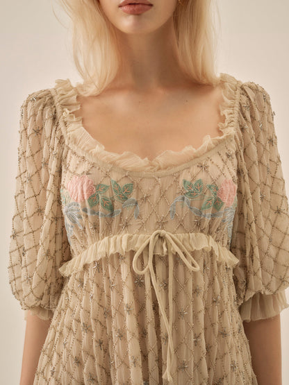 Spellbound Rose Mini Dress - Pale Pink | For Love and Lemons