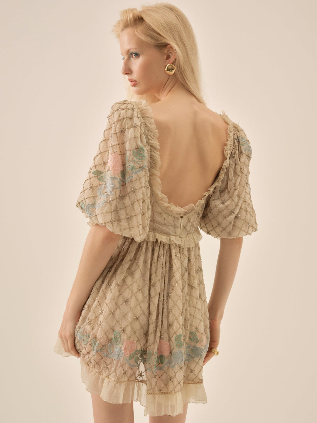 Spellbound Rose Mini Dress - Pale Pink | For Love and Lemons