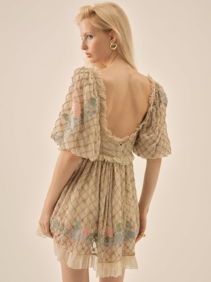 Spellbound Rose Mini Dress - Pale Pink | For Love and Lemons