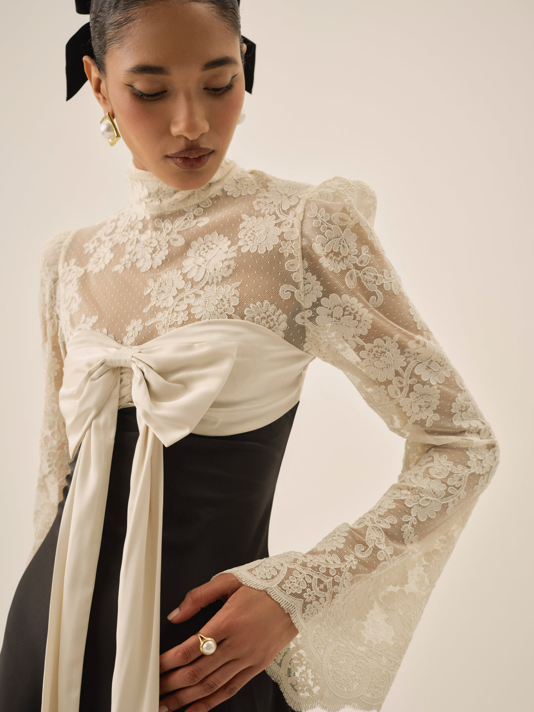 Grace Lace Mini Dress - Cream | For Love and Lemons