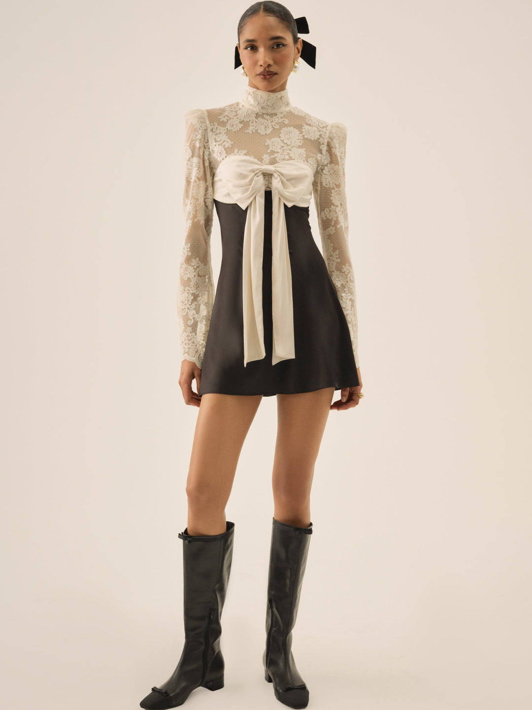 Grace Lace Mini Dress - Cream | For Love and Lemons
