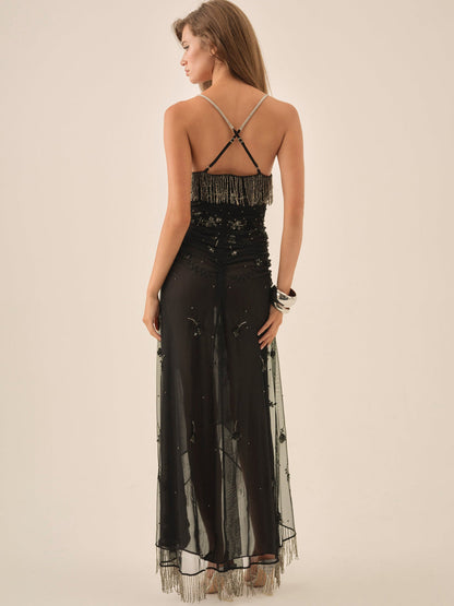 Cher Maxi Dress - Black | For Love and Lemons