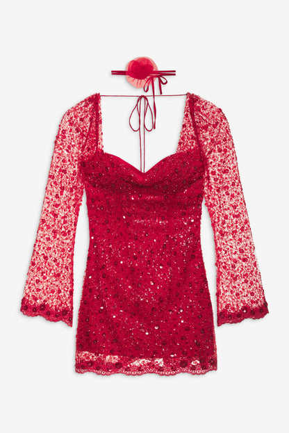 Gwendolyn Mini Dress - Red | For Love and Lemons