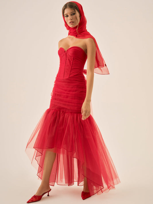 Serafina Gown - Red | For Love and Lemons