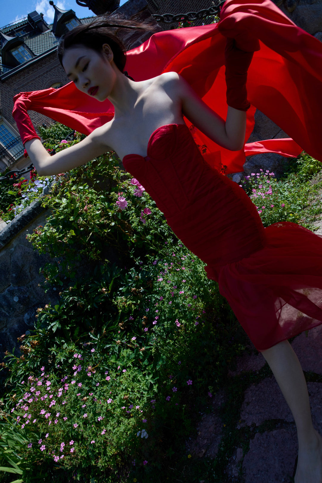 Serafina Gown - Red | For Love and Lemons
