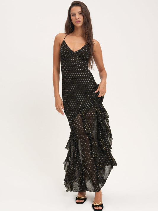 Elea Maxi Dress - Black | For Love and Lemons