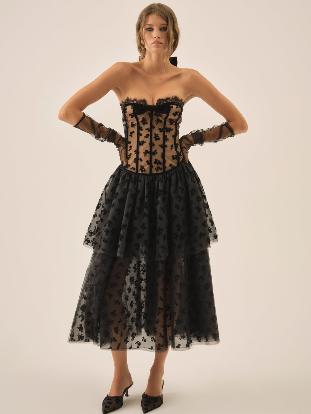 Dionne Midi Dress - Black | For Love and Lemons