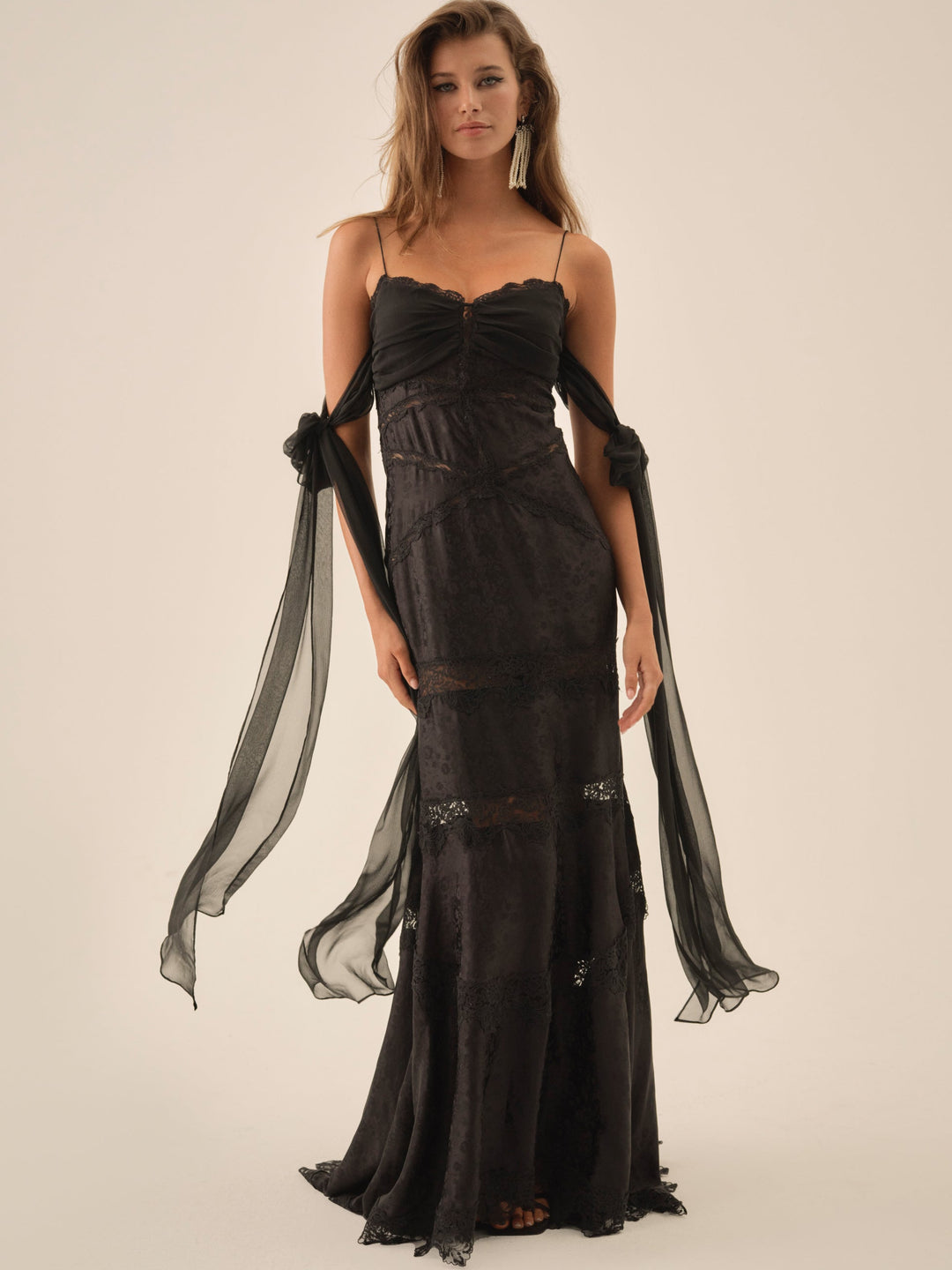 Rita Lace Gown - Black | For Love and Lemons
