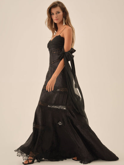Rita Lace Gown - Black | For Love and Lemons