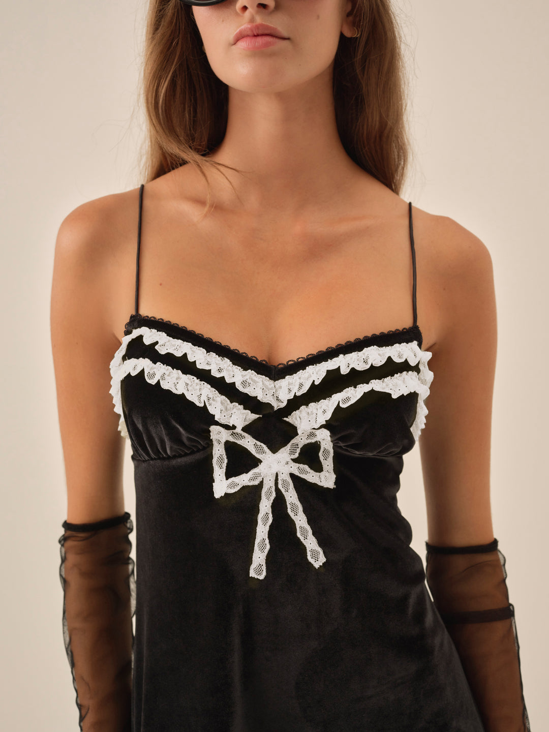 Claire Velvet Mini Dress - Black | For Love and Lemons