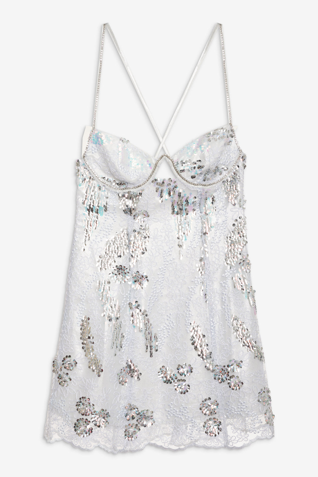 Opal Mini Dress - Silver | For Love and Lemons