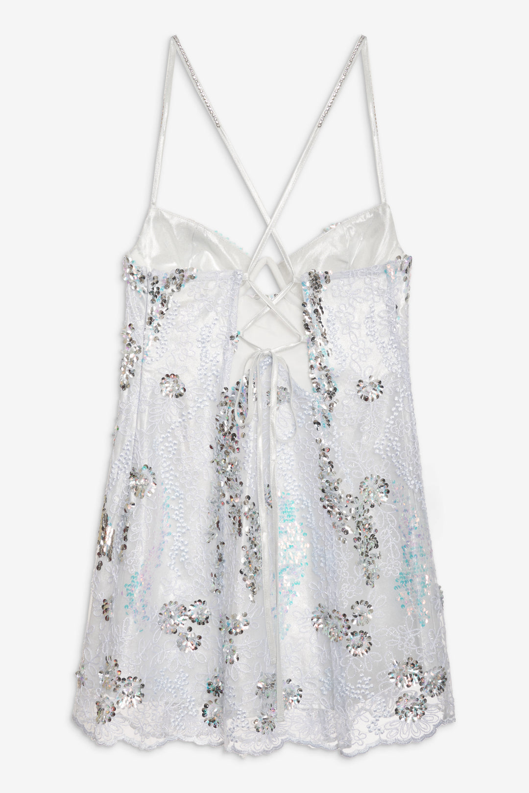 Opal Mini Dress - Silver | For Love and Lemons