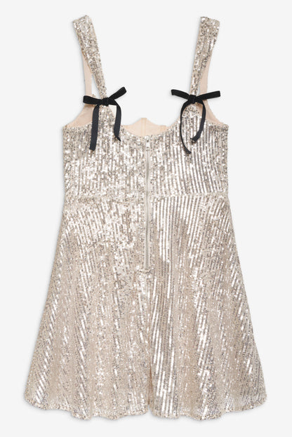 Candice Mini Dress - Silver | For Love and Lemons
