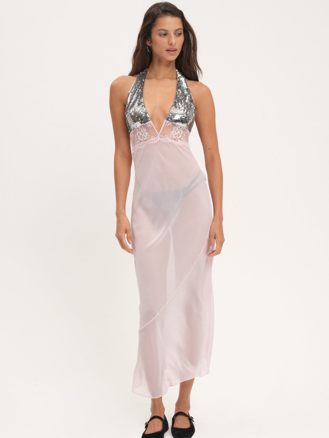 Maia Maxi Slip Dress - Pink | For Love and Lemons