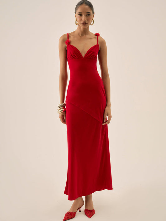 Huda Maxi Dress - Red | For Love and Lemons
