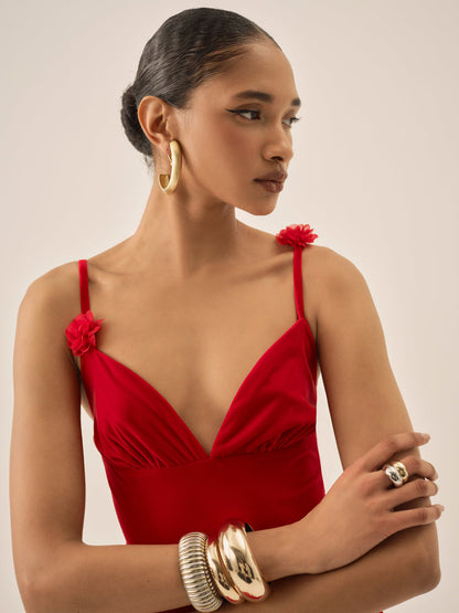 Huda Maxi Dress - Red | For Love and Lemons